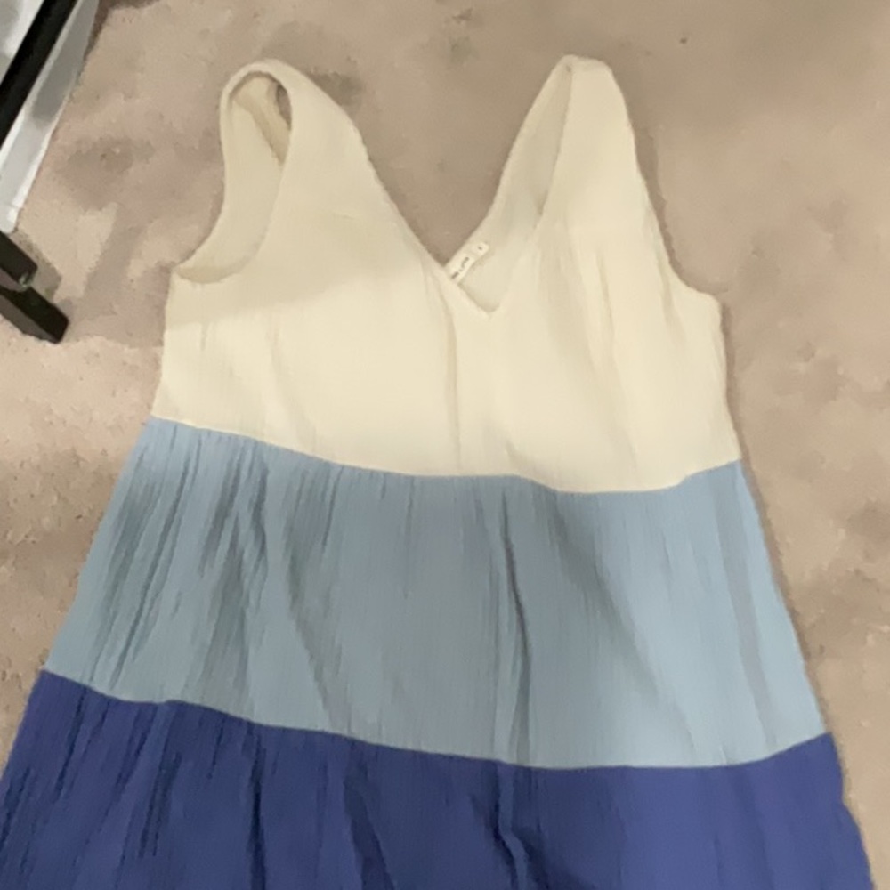 Marine Layer Colorblock Dress - Cream, Light Blue, Dark Blue